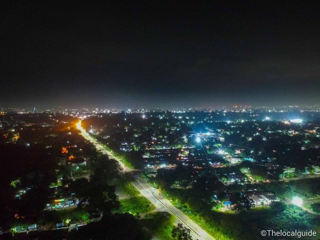 Bhilai sector area during night time